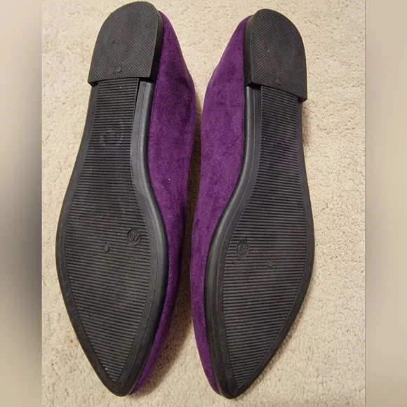 Purple Suede Women's Flats - Picture 5 of 5